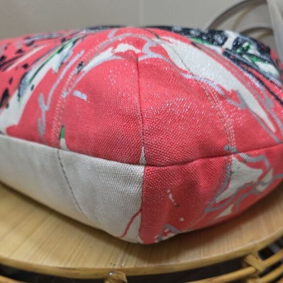 Coach Poppy Placed Flower Glam Tote Multi Color with Wallet - Picture 11 of 16